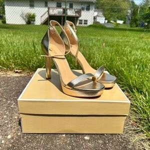 Michael Kors Margot Platform Heels - Pale Gold